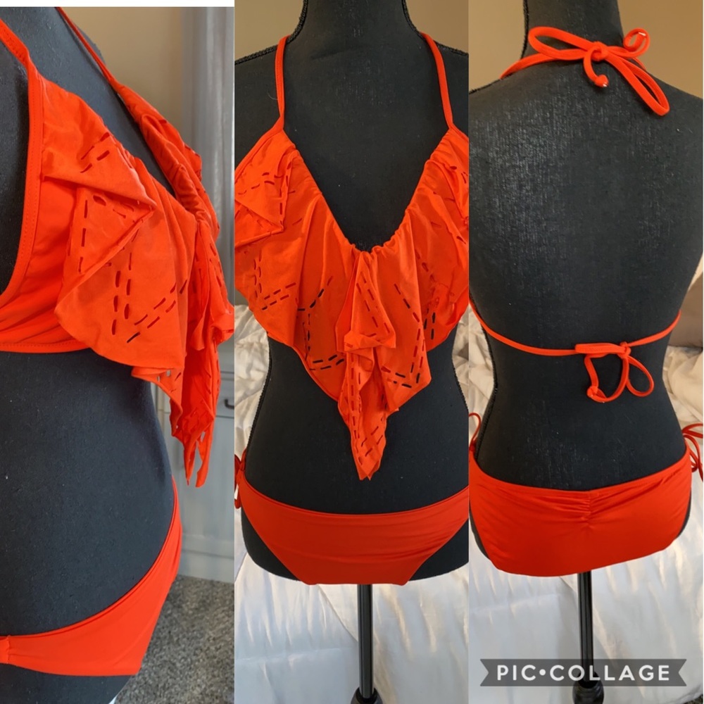 La space bikini set orange